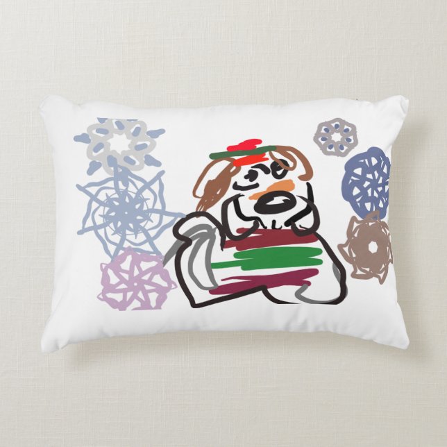 Beagle winter  accent pillow (Front)