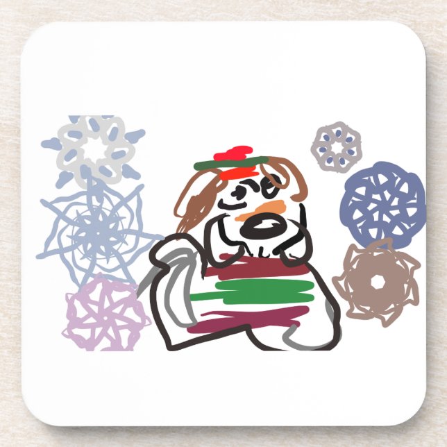 Beagle winter  coaster (Front)