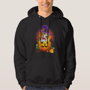 Beagle Witch Pumpkin Halloween Dog Costume Hoodie