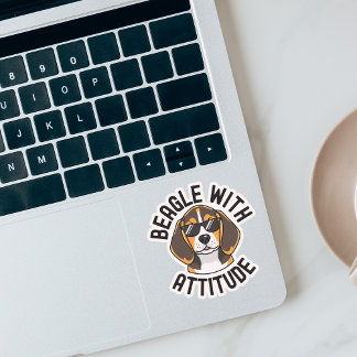 Beagle With Attitude Dog Wearing Sunglasses