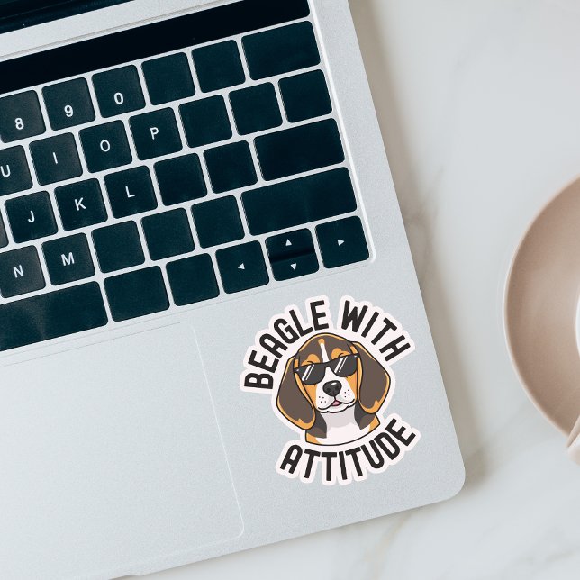 Beagle With Attitude Dog Wearing Sunglasses (Beagle with attitude sticker)