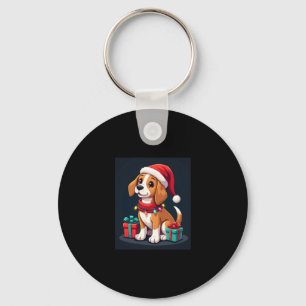 Beagle Xmas Lighting Santa Beagle Dog Christmas Ta Keychain