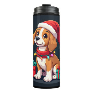 Beagle Xmas Lighting Santa Beagle Dog Christmas Ta Thermal Tumbler
