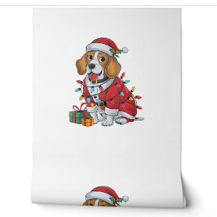Beagle Xmas Lighting Santa Beagle Dog Christmas  Wallpaper
