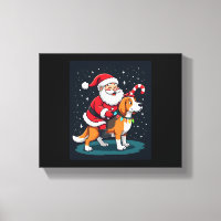 Beagle Xmas Lighting Santa Riding Beagle Dog Chris