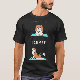Beagle Yoga Inhale Exhale Dog T-Shirt
