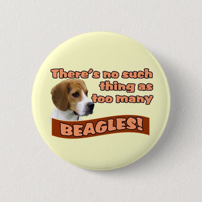 BEAGLES 2 INCH ROUND BUTTON (Front)