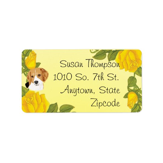 Beagles and Yellow Roses