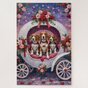 Beagles Dog Valentine's Day Jigsaw Puzzle
