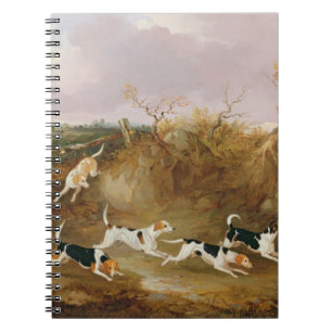 Beagles in Full Cry, 1845 (oil on canvas) Notebook