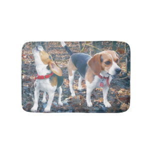 Beagles in the Woods Beagle Bath Mat