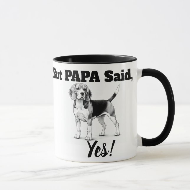 Beagles Mug/ typography Mug (Right)