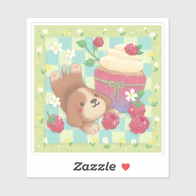 Beagle's Picnic Day with Raspberry Cupcake (Sheet)