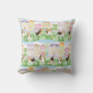 Beagles Throw Pillow
