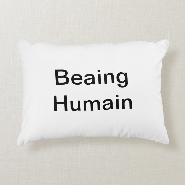 Beaing Human: Navigating the Essence of Our Shared Accent Pillow (Front)