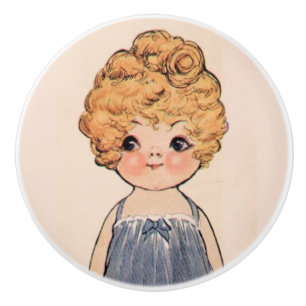 Beaitiful Doll face Dolly Dingle Ceramic Knob