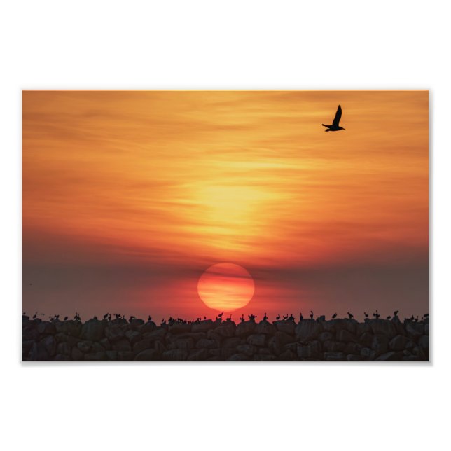 Beaitiful Sunset Colors - Marina Del Rey, CA Photo Print (Front)