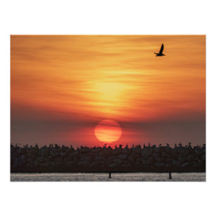 Beaitiful Sunset Colors - Marina Del Rey, CA Photo Print