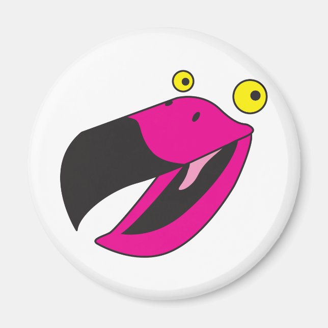 Beaker bird with funny face magnet (Front)