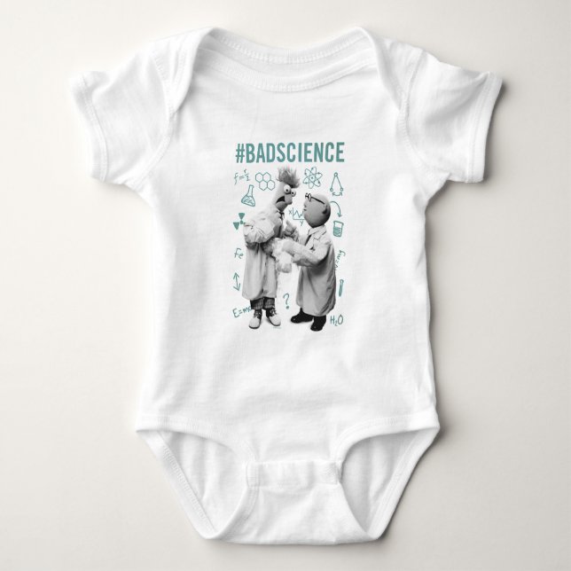 Beaker & Bunsen | #BadScience Baby Bodysuit (Front)