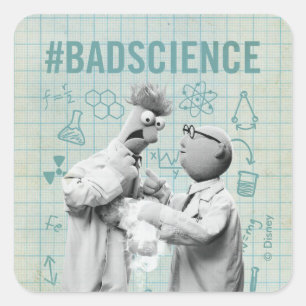 Beaker & Bunsen   #BadScience Square Sticker