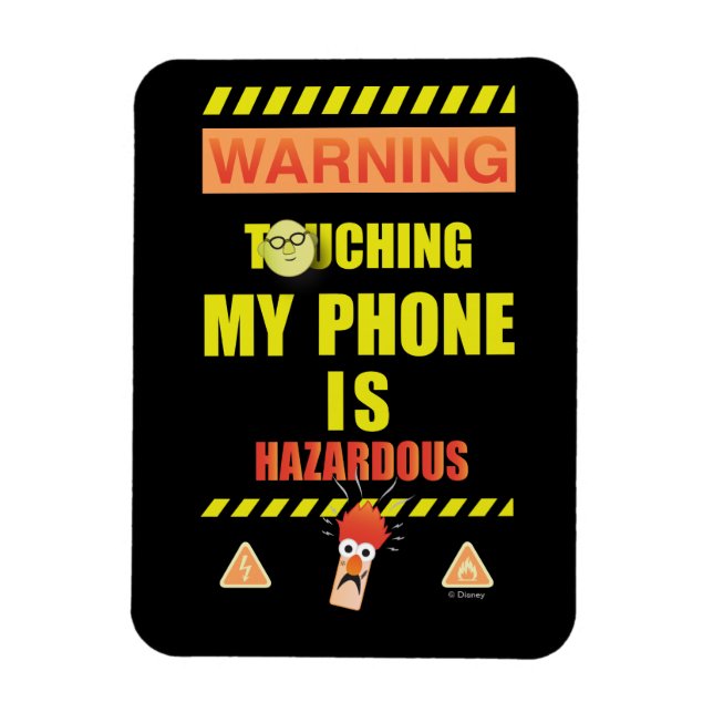 Beaker & Bunsen | Touching My Phone Is Hazardous Magnet (Vertical)