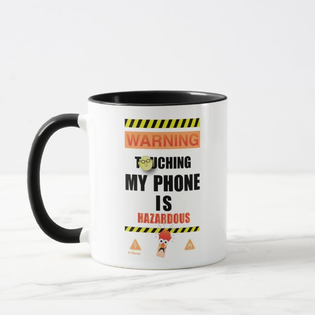 Beaker & Bunsen | Touching My Phone Is Hazardous Mug (Left)