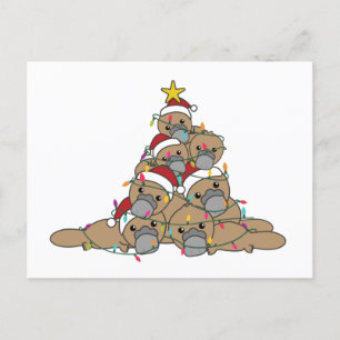 Beaker Christmas Tree Funny Christmas Postcard