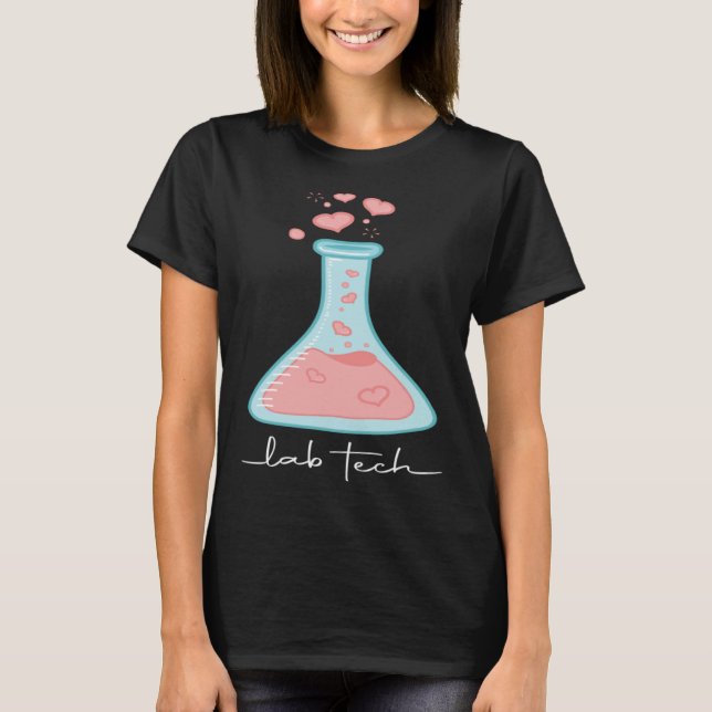 Beaker Lab Tech Laboratory Technician T-Shirt (Front)