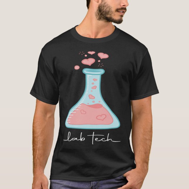 Beaker Lab Tech Laboratory Technician T-Shirt (Front)