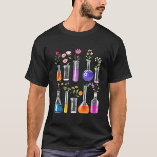 Beaker Science Teacher Floral Test Tube Chemistry T-Shirt
