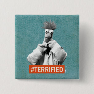 Beaker   #Terrified 2 Inch Square Button