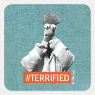 Beaker   #Terrified Square Sticker