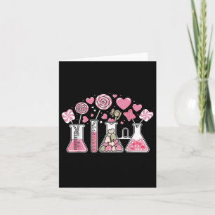 Beaker Test Tube Heart Laboratory Valentines Card