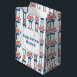 Beaker & Test Tube Science Themed Birthday Medium Gift Bag<br><div class="desc">Gift bag with a cute drawing of a test tube and beaker. Perfect for science types.</div>