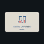 Beaker & Test Tube Science Themed Business Card<br><div class="desc">Business cards with a cute drawing of a test tube and beaker. Perfect for science types.</div>