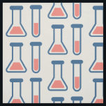 Beaker & Test Tube Science Themed Fabric<br><div class="desc">Fabric with a cute drawing of a test tube and beaker. Perfect for science types.</div>
