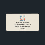 Beaker & Test Tube Science Themed  Label<br><div class="desc">Address labels with a cute drawing of a test tube and beaker. Perfect for science types.</div>