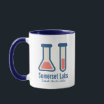 Beaker & Test Tube Science Themed Mug<br><div class="desc">A mug with a cute drawing of a test tube and beaker. Perfect for science types.</div>