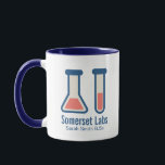 Beaker & Test Tube Science Themed Mug<br><div class="desc">A mug with a cute drawing of a test tube and beaker. Perfect for science types.</div>