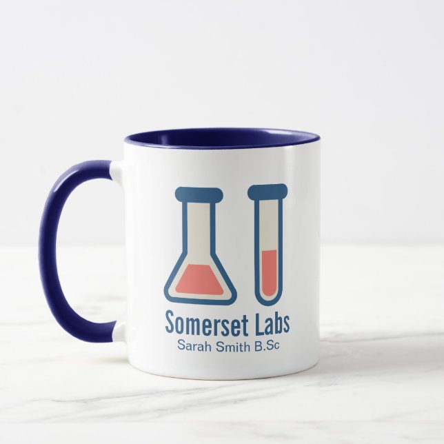 Beaker & Test Tube Science Themed Mug (Left)