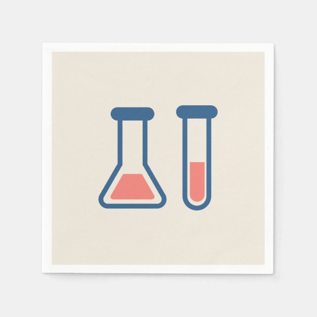 Beaker & Test Tube Science Themed Napkin (Front)