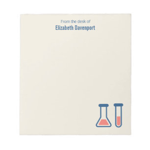 Beaker & Test Tube Science Themed Notepad
