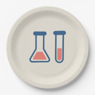 Beaker & Test Tube Science Themed Paper Plate