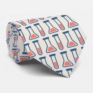 Beaker & Test Tube Science Themed Pattern Tie