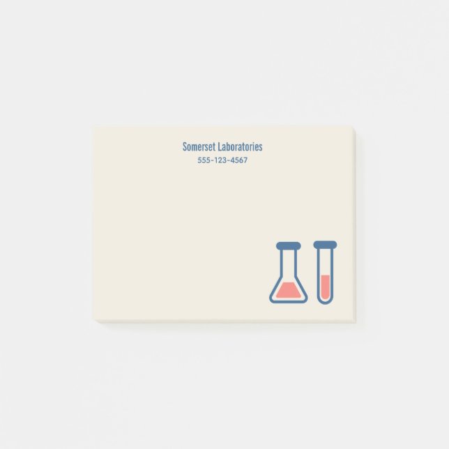 Beaker & Test Tube Science Themed Post-it Notes (Front)