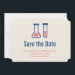 Beaker & Test Tube Science Themed Save The Date<br><div class="desc">Save the date card with a cute drawing of a test tube and beaker. Perfect for science lovers.</div>