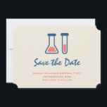 Beaker & Test Tube Science Themed Save The Date<br><div class="desc">Save the date card with a cute drawing of a test tube and beaker. Perfect for science lovers.</div>