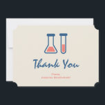 Beaker & Test Tube Science Themed Thank You<br><div class="desc">Thank you card with a cute drawing of a test tube and beaker. Perfect for science lovers.</div>