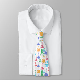 Beakers and Flasks Fun Science Pattern Tie
